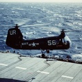 1954-55 Planeguard helicopter take off from CV32