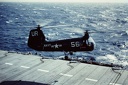 1954-55 Planeguard helicopter take off from CV32